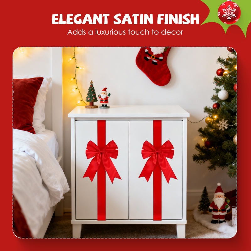 🎅Christmas Special: 50% OFF🎁Large Christmas Cabinet Door Ribbon Bow