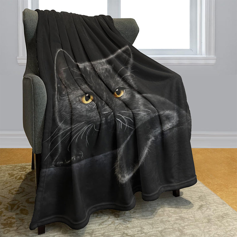 🐱 NU 50% KORTING! ✨ Black Cat All Season Deken - Ultrazacht en comfortabel, ideaal voor op de bank en om te ontspannen 🛋️✨
