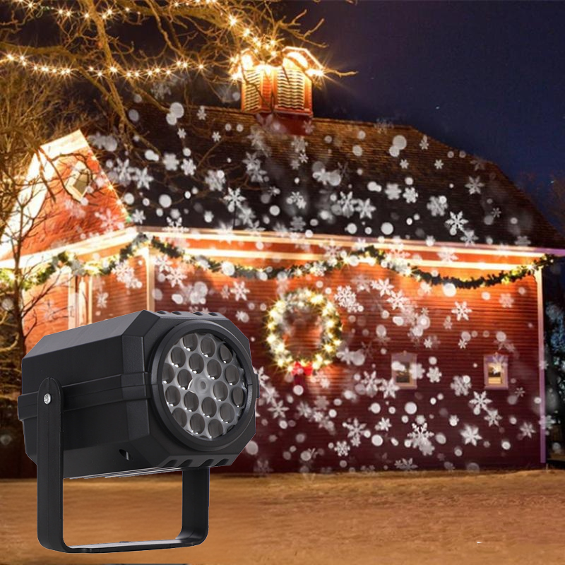 🎅50% KORTING! Roterende LED-Kerstpatroonprojectorlamp – 16 Feestelijke Patronen & Dynamisch Effect 🎄✨