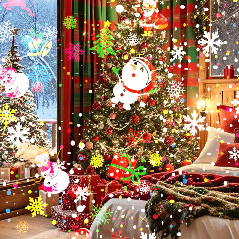 🎅50% KORTING! Roterende LED-Kerstpatroonprojectorlamp – 16 Feestelijke Patronen & Dynamisch Effect 🎄✨