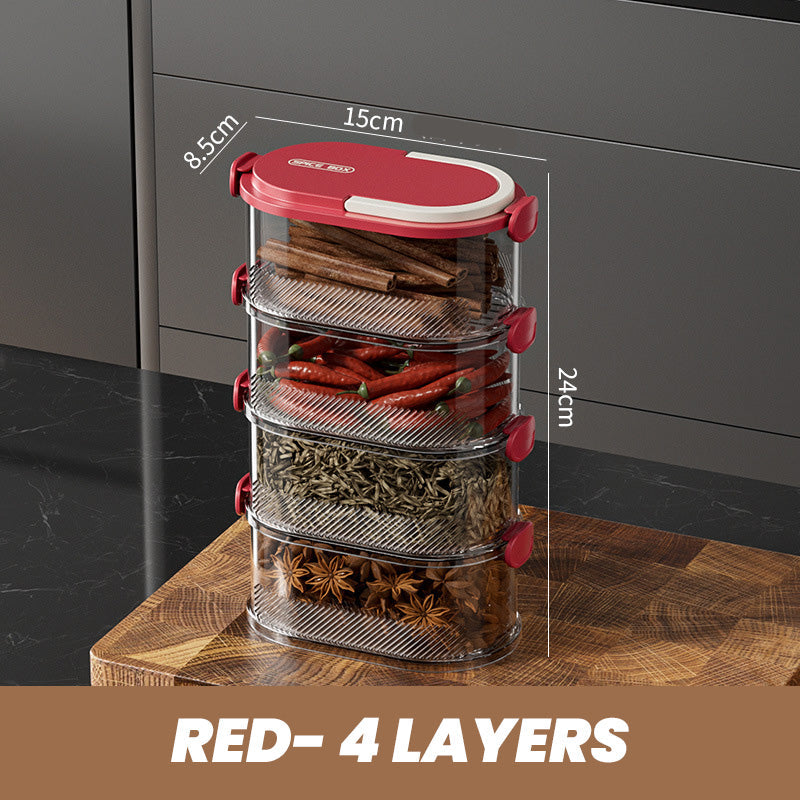 Multi-laags Afgesloten Specerijen Organizer