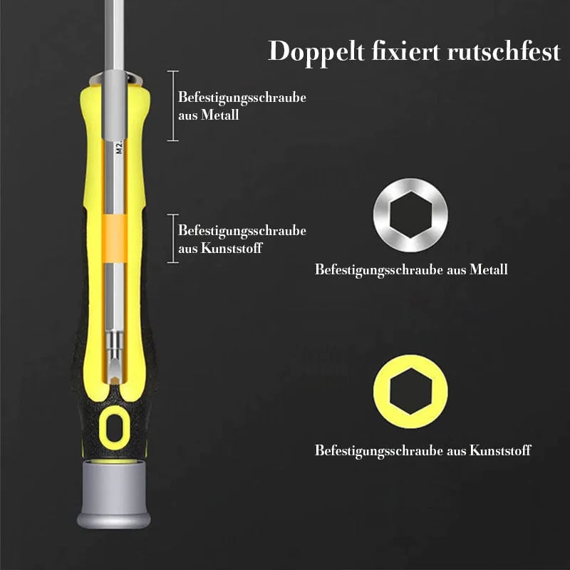 🖤Black Friday topper!50% KORTING✨ 6-in-1 Multifunctionele Schroevendraaierset – Hoogwaardig CR-V Staal & Magnetische Bits (Perfect voor Huishoudelijke Reparaties & Elektronica!)