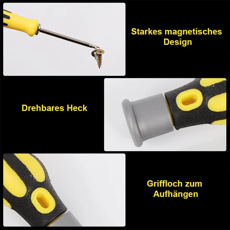 🖤Black Friday topper!50% KORTING✨ 6-in-1 Multifunctionele Schroevendraaierset – Hoogwaardig CR-V Staal & Magnetische Bits (Perfect voor Huishoudelijke Reparaties & Elektronica!)
