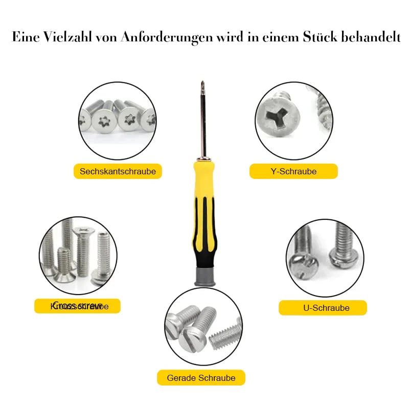 🖤Black Friday topper!50% KORTING✨ 6-in-1 Multifunctionele Schroevendraaierset – Hoogwaardig CR-V Staal & Magnetische Bits (Perfect voor Huishoudelijke Reparaties & Elektronica!)