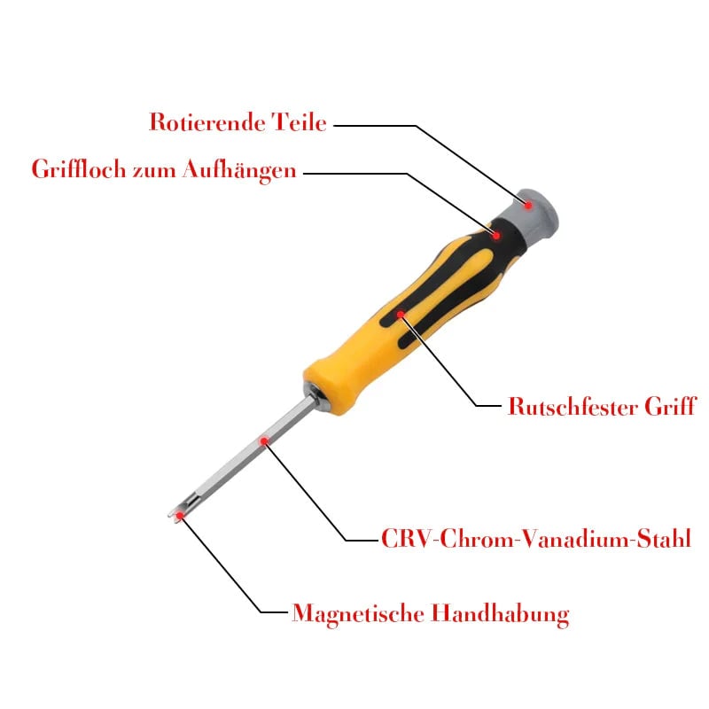 🖤Black Friday topper!50% KORTING✨ 6-in-1 Multifunctionele Schroevendraaierset – Hoogwaardig CR-V Staal & Magnetische Bits (Perfect voor Huishoudelijke Reparaties & Elektronica!)