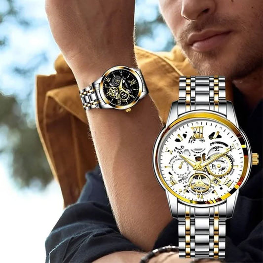 🔥50% korting! Waterdicht automatisch mechanisch herenhorloge met Romeins skelet⌚⚙️