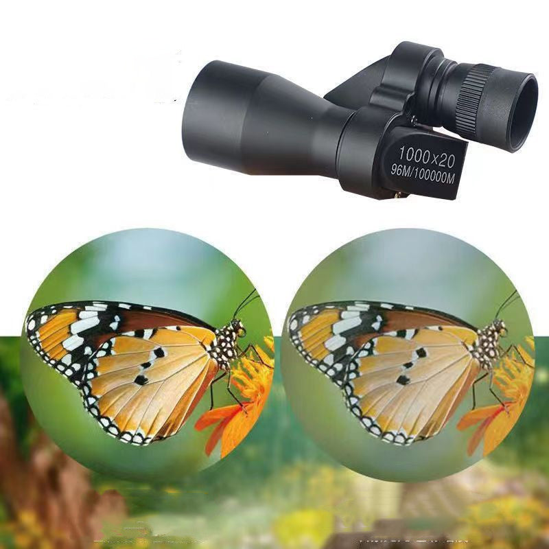🔈🔈ALTIJD 50% KORTING! 🔭 Mini zakverrekijker (1000x20): Zakformaat + smartphoneclip – Perfect voor buitenavonturen (voor alle leeftijden!)