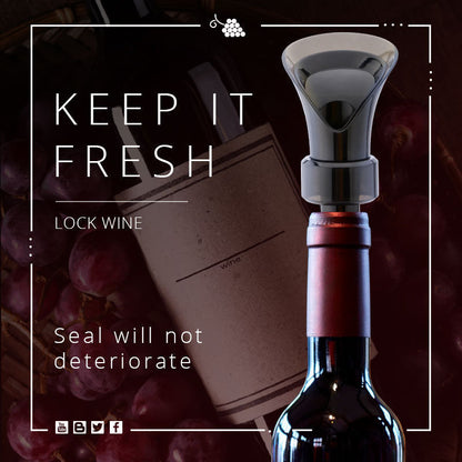 🍷 Direct Schenken Zónder te Verwijderen – 2-in-1 Wijnstopper | 50% Korting