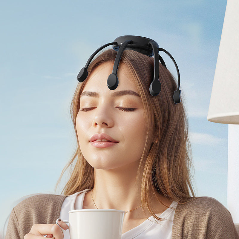 🐙💆‍♂️ 50% KORTING! Alsof je acht onzichtbare vingers tegelijk op je hoofd hebt die elke spanning wegkneden! 4 standen, draadloos, en je stress verdwijnt in 1 minuut.