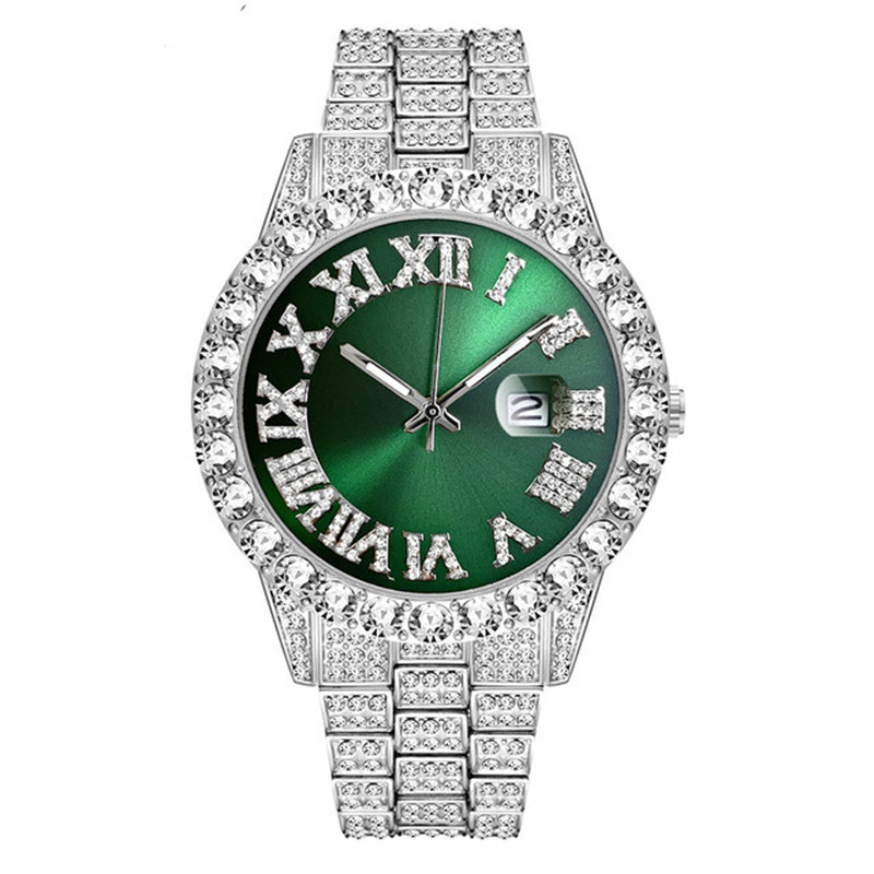 Men's Fashion Rhinestone Quartz Watch