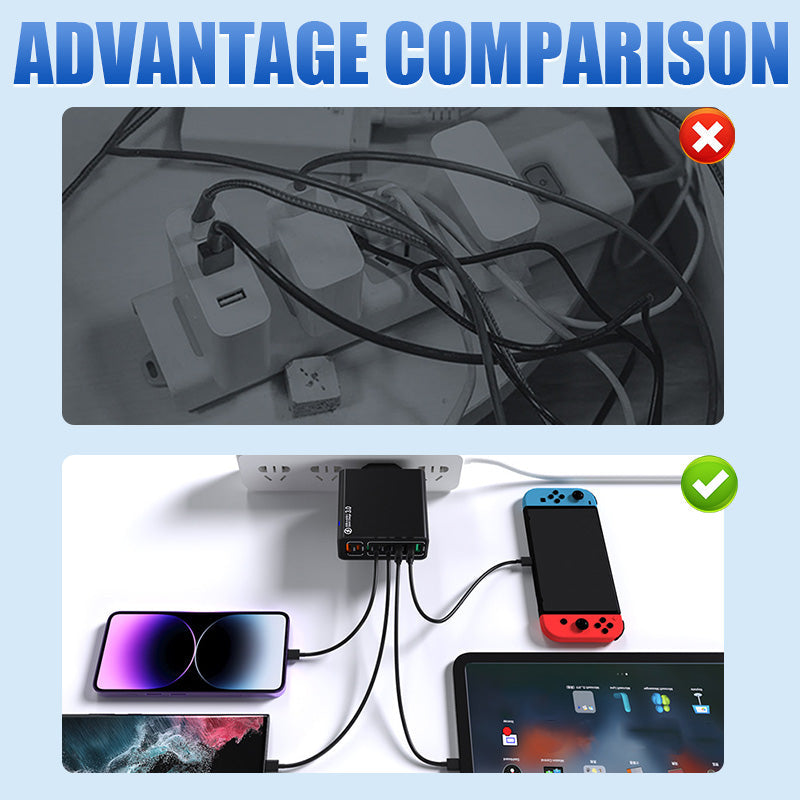 📢📢 50% KORTING !! ⏰ 8-poorts USB-snellader voor mobiele telefoons
