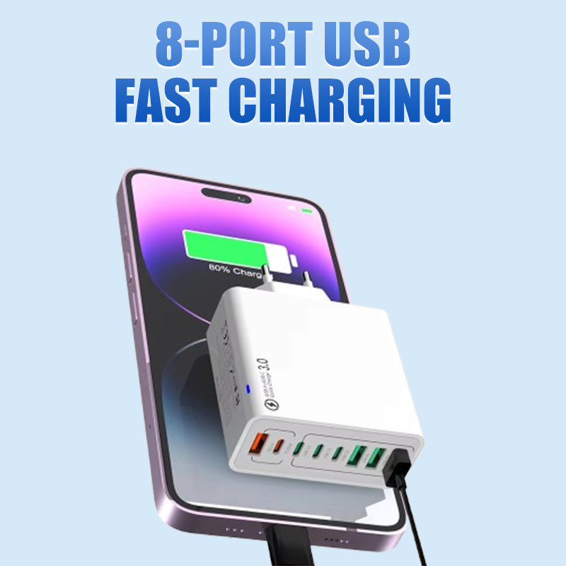 📢📢 50% KORTING !! ⏰ 8-poorts USB-snellader voor mobiele telefoons