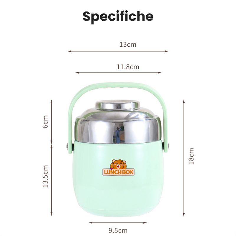 1,5 liter roestvrijstalen vacuüm geïsoleerde voedselcontainer