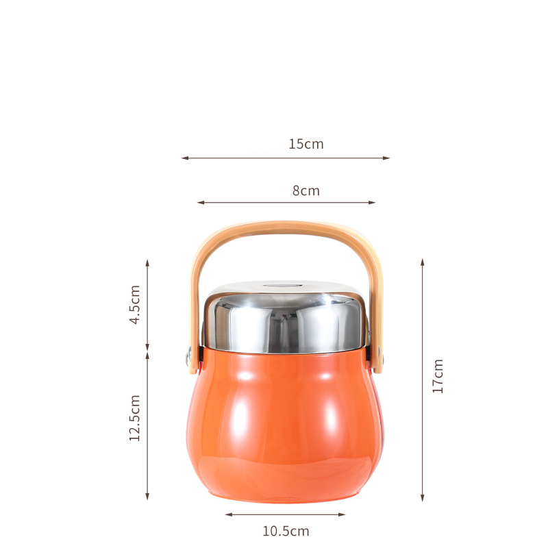 1,5 liter roestvrijstalen vacuüm geïsoleerde voedselcontainer