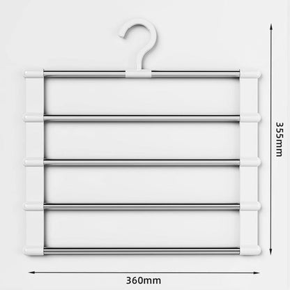 Ruimtebesparende meerlaagse broekhanger