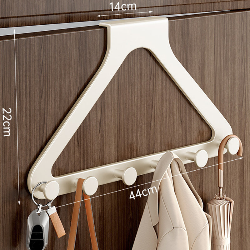 🚪✨ Deurhaak met 6 haken, zonder boren | Koolstofstaal voor zware belasting, bevestiging zonder gereedschap & direct ruimtebesparend