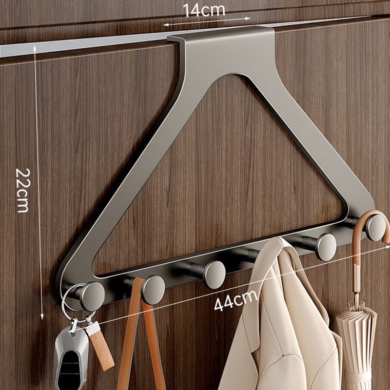 🚪✨ Deurhaak met 6 haken, zonder boren | Koolstofstaal voor zware belasting, bevestiging zonder gereedschap & direct ruimtebesparend
