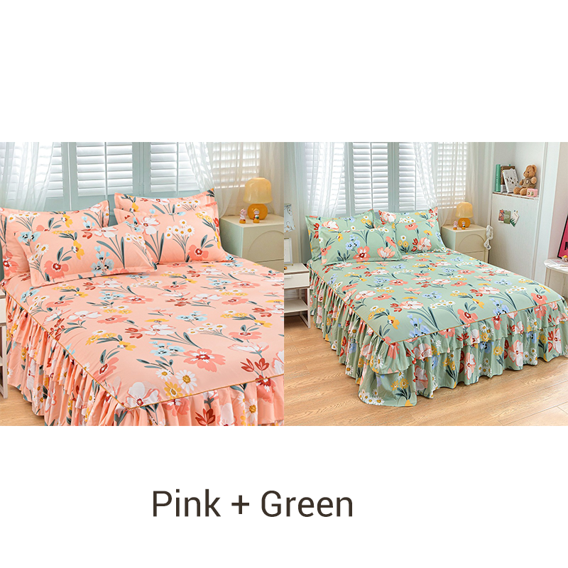 🔈🔈FLASH SALE - 50% KORTING⚡3-delige bedrokset met ruches🛏️