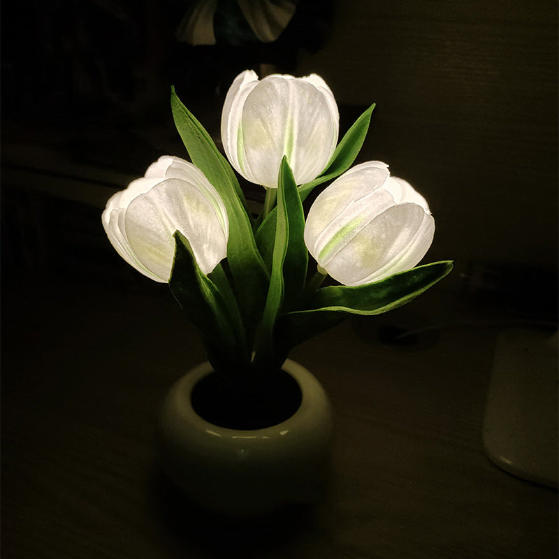 LED tulp nacht licht bloem tafellamp🌷✨Koop 2 gratis verzendin
