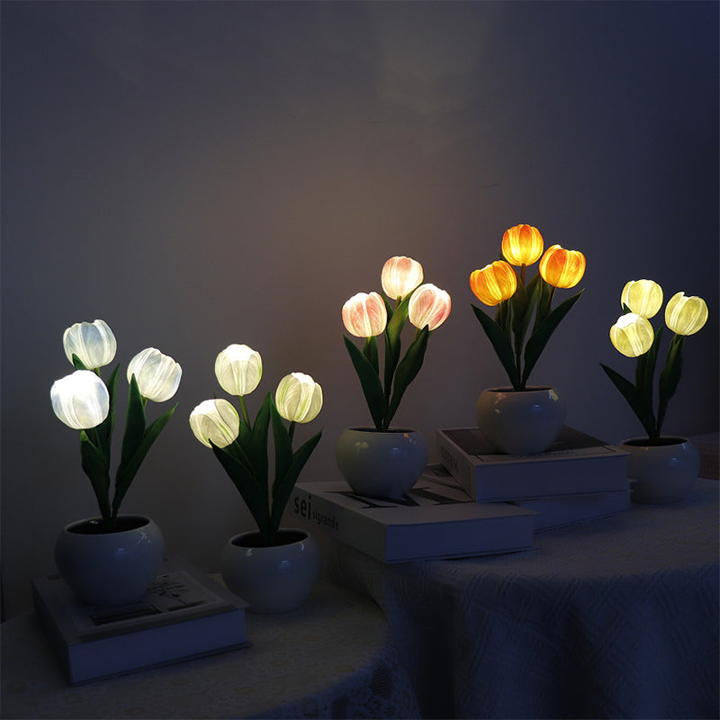 LED tulp nacht licht bloem tafellamp🌷✨Koop 2 gratis verzendin