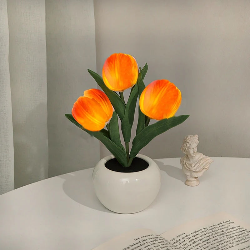 LED tulp nacht licht bloem tafellamp🌷✨Koop 2 gratis verzendin
