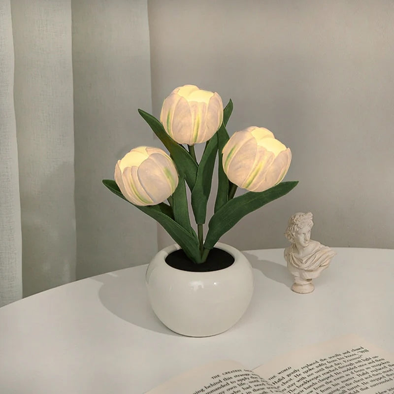 LED tulp nacht licht bloem tafellamp🌷✨Koop 2 gratis verzendin