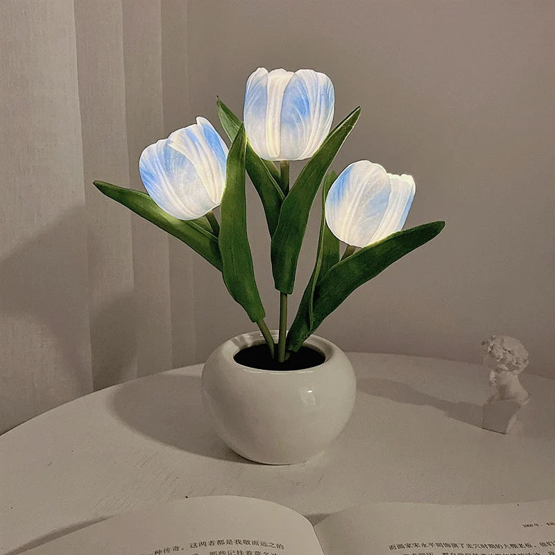 LED tulp nacht licht bloem tafellamp🌷✨Koop 2 gratis verzendin