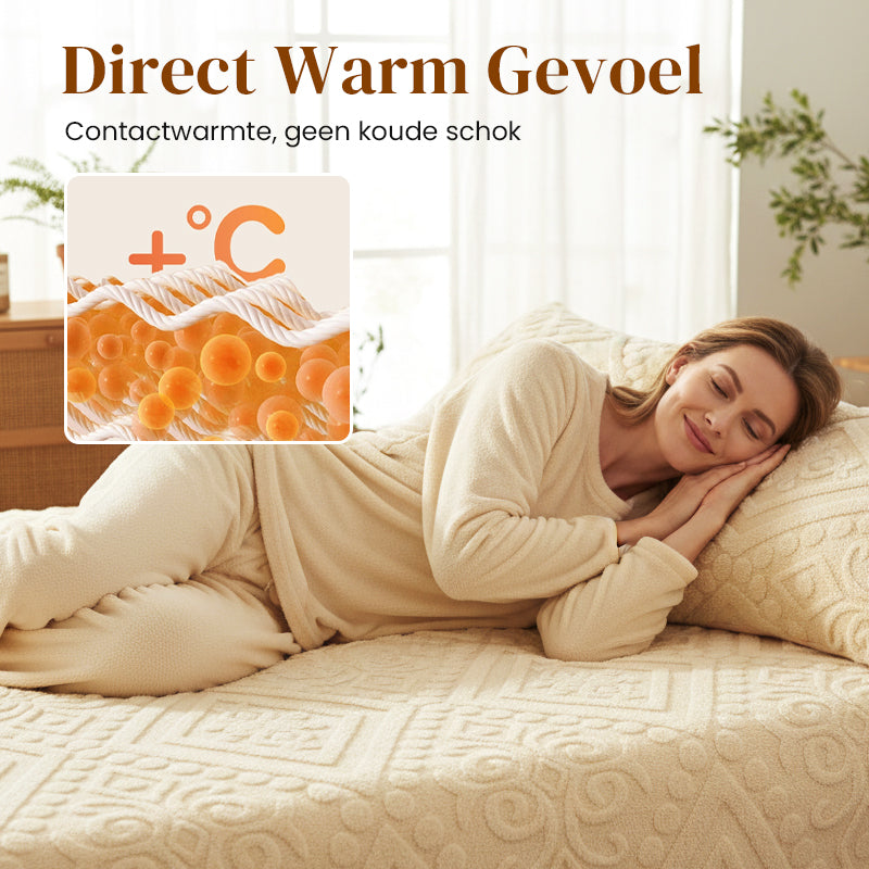 🛏️ Bespaar 50%! ✨ 360° Pluche Gebreid Hoeslaken – Rondom elastisch & heerlijk zacht ✨