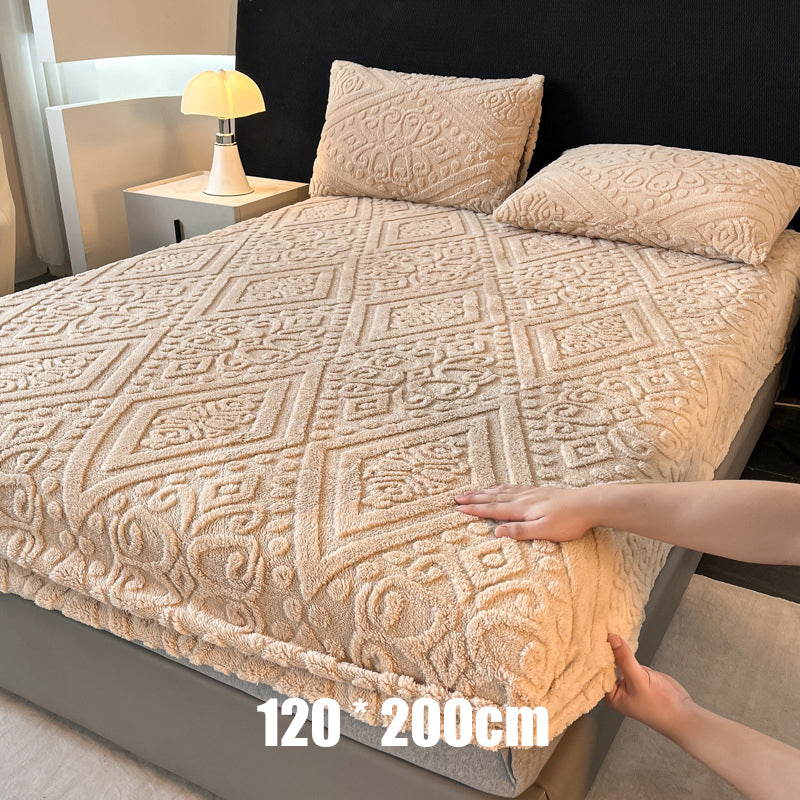🛏️ Bespaar 50%! ✨ 360° Pluche Gebreid Hoeslaken – Rondom elastisch & heerlijk zacht ✨