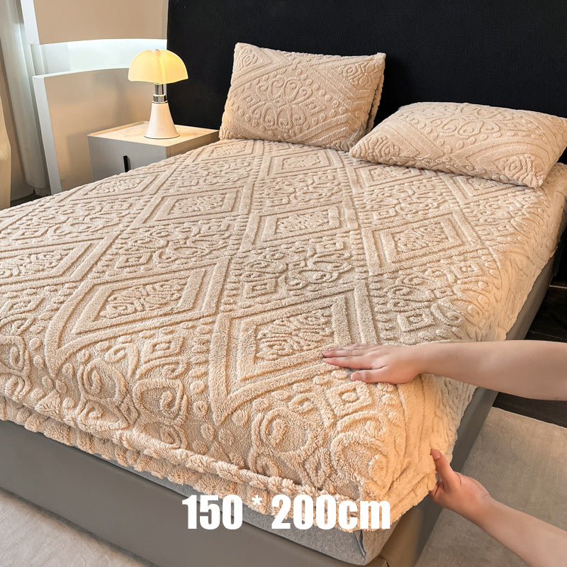 🛏️ Bespaar 50%! ✨ 360° Pluche Gebreid Hoeslaken – Rondom elastisch & heerlijk zacht ✨