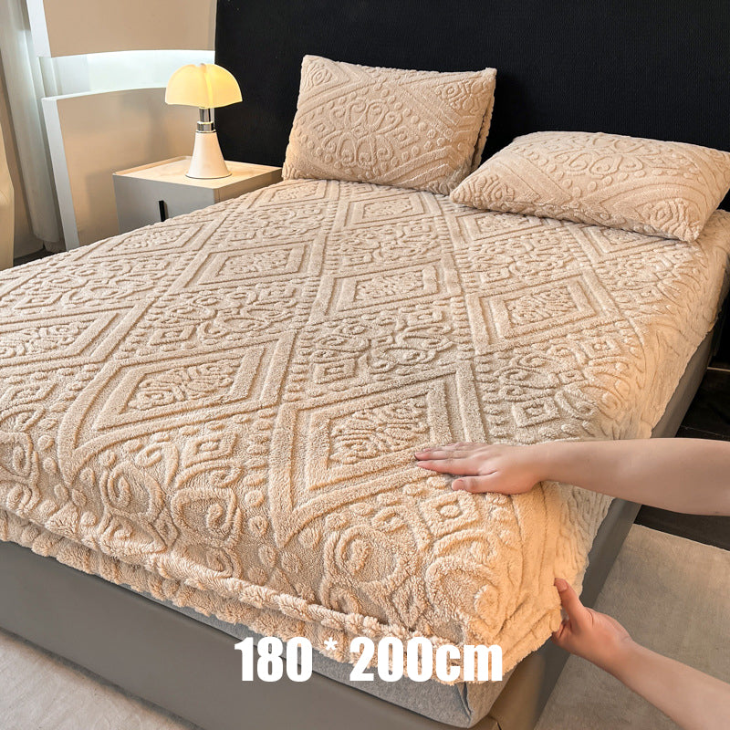 🛏️ Bespaar 50%! ✨ 360° Pluche Gebreid Hoeslaken – Rondom elastisch & heerlijk zacht ✨