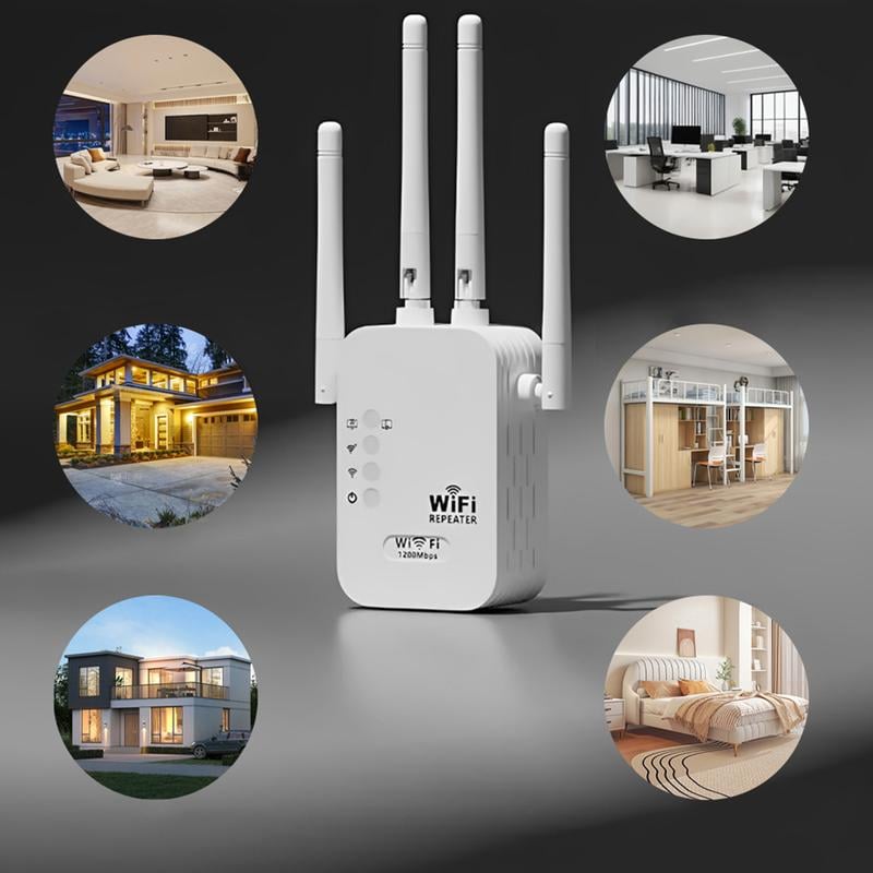 🎁🔥WiFi-versterker 2026, 1200 Mbps dual-band (5 GHz/2,4 GHz) signaalversterker, dekt 930 m² en 50 apparaten, repeater met ethernetpoort voor thuis, cadeaus