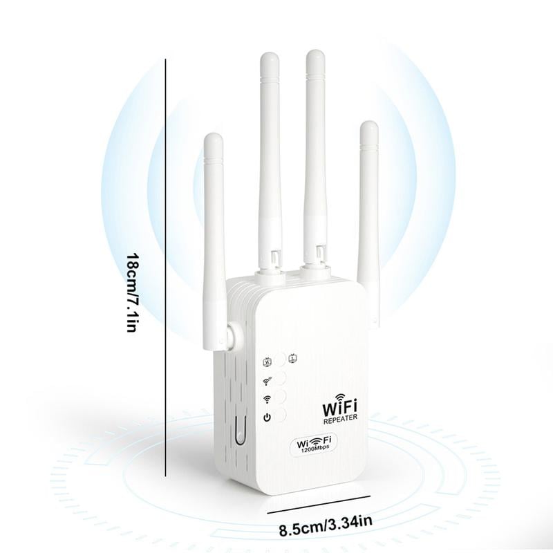 🎁🔥WiFi-versterker 2026, 1200 Mbps dual-band (5 GHz/2,4 GHz) signaalversterker, dekt 930 m² en 50 apparaten, repeater met ethernetpoort voor thuis, cadeaus