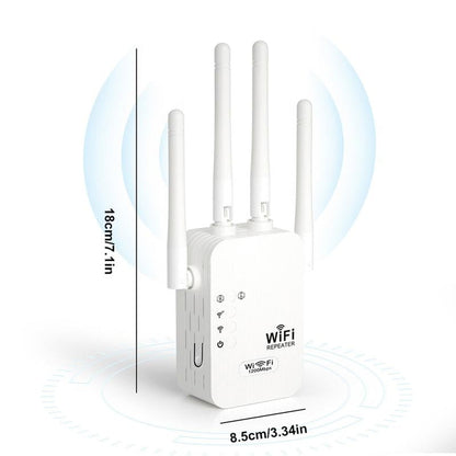 🎁🔥WiFi-versterker 2026, 1200 Mbps dual-band (5 GHz/2,4 GHz) signaalversterker, dekt 930 m² en 50 apparaten, repeater met ethernetpoort voor thuis, cadeaus