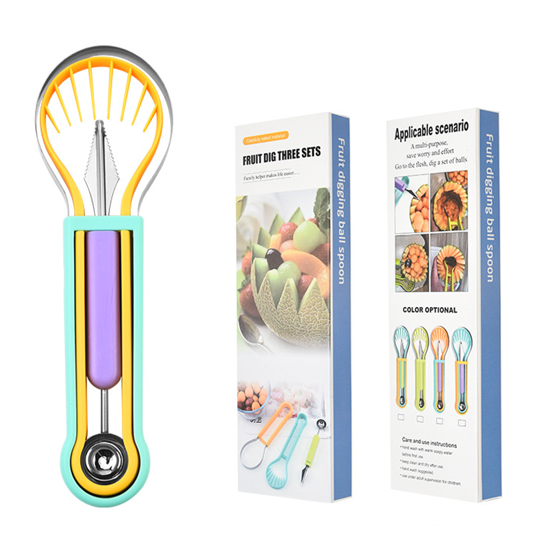 💥Multifunctionele Fruit Meloen Ballenlepel Set