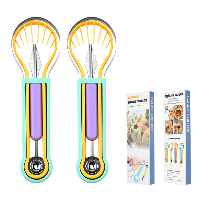 💥Multifunctionele Fruit Meloen Ballenlepel Set