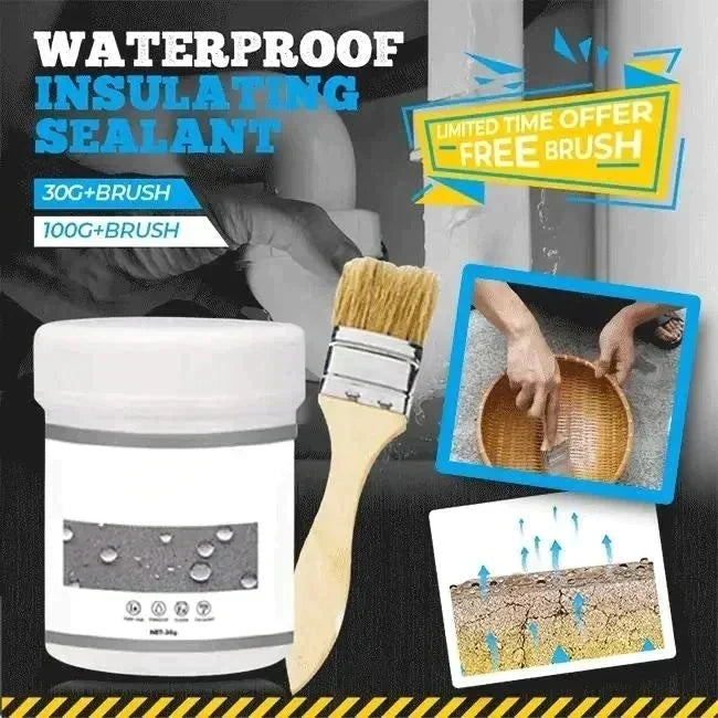 💧 2+1 GRATIS + 50% KORTING! Transparante Waterdichte Afdichtingskit – Voor Scheuren & Lekkages, Inclusief Gratis Kwast 🖌️✨