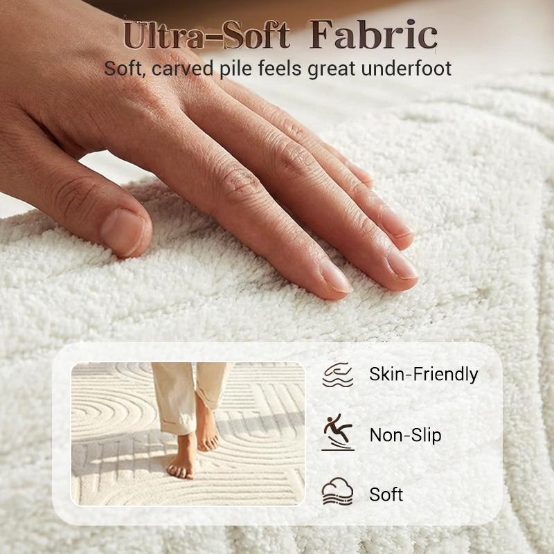 🛋️ TOPAANBIEDING! ⚡ Zacht vloerkleed met boogpatroon – ultrazacht & pluizig, modern boogdesign, antislip onderkant, wasbaar & ideaal voor woonkamer en slaapkamer ✨