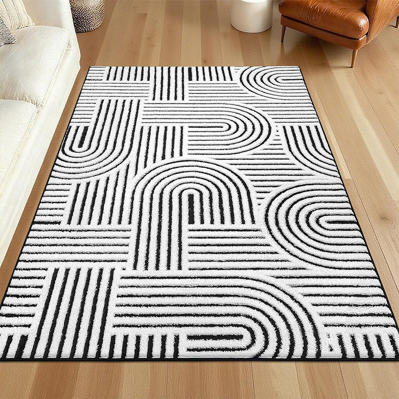 🛋️ TOPAANBIEDING! ⚡ Zacht vloerkleed met boogpatroon – ultrazacht & pluizig, modern boogdesign, antislip onderkant, wasbaar & ideaal voor woonkamer en slaapkamer ✨