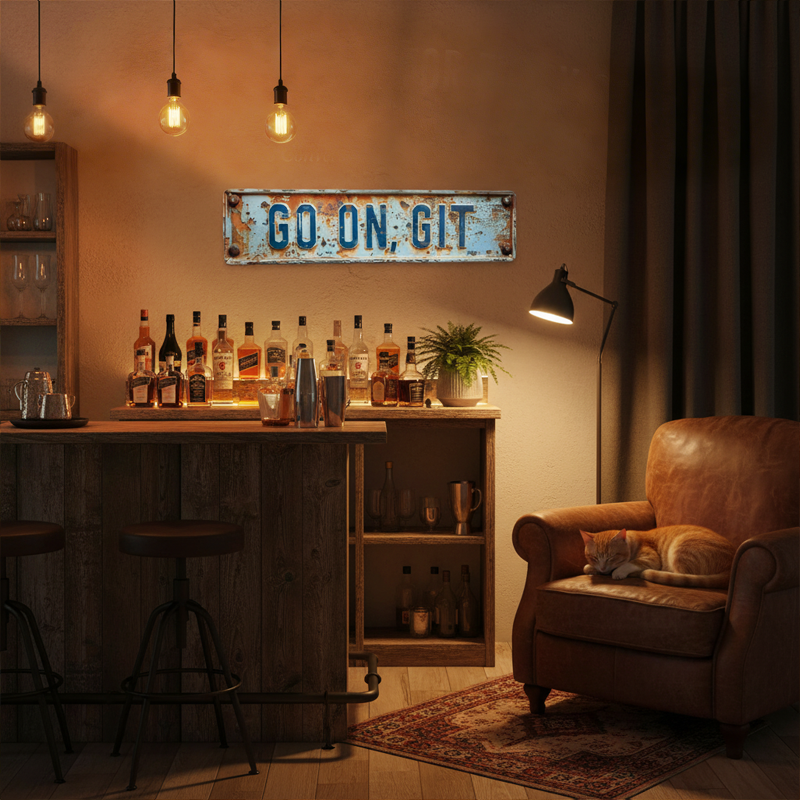 Rustic Metal Plate Wall Decor for Home Bar Garage