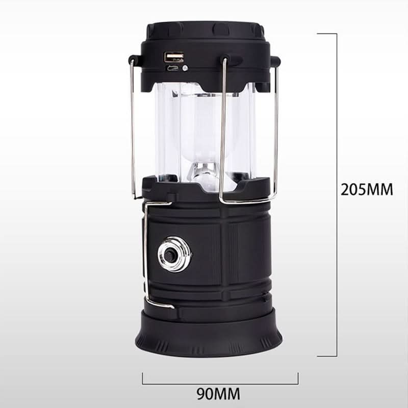 Uitschuifbare kampeerlamp op zonne-energie