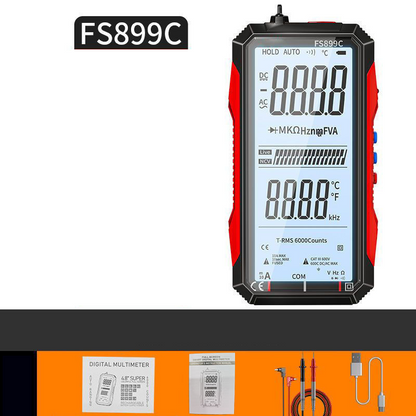🔧 NU 50% KORTING! ⚡ USB-oplaadbare digitale multimeter – automatische bereikselectie, LCD-achtergrondverlichting en draagbaar ontwerp 📏