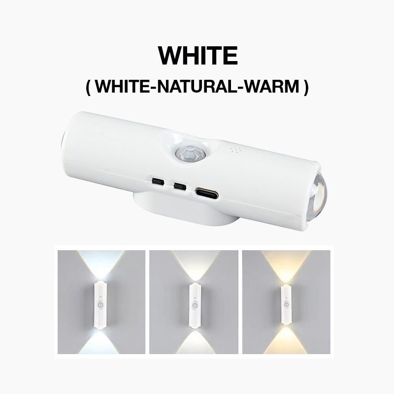 Slim LED-nachtlampje met bewegingssensor – dimbare RGB-kleurveranderende wandlamp – USB-oplaadbaar – gradiënt – magnetisch en plakbaar – sfeerverlichting voor slaapkamer, gang en entree – interieurdecoratie accessoires