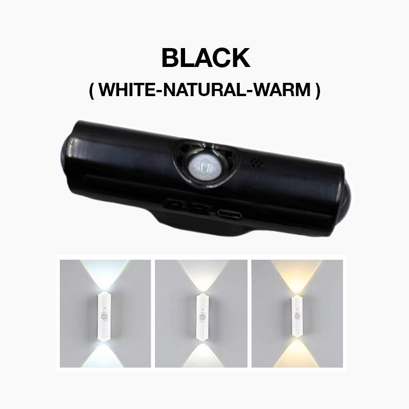 Slim LED-nachtlampje met bewegingssensor – dimbare RGB-kleurveranderende wandlamp – USB-oplaadbaar – gradiënt – magnetisch en plakbaar – sfeerverlichting voor slaapkamer, gang en entree – interieurdecoratie accessoires