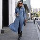 ⏰👖【Lang spijkerjasje】— Geknoopt voor een verfijnde look, open voor een stoere uitstraling — één kledingstuk voor de perfecte lente- en herfststijl!🤠💙✨