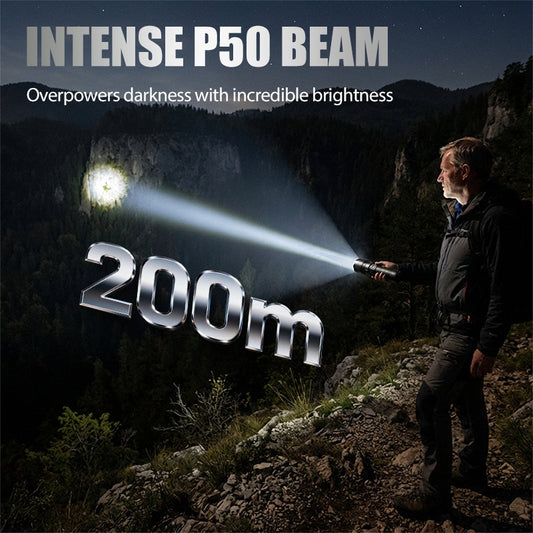 🔥🎁Oplaadbare P50 LED-zaklamp met verstelbare zoom