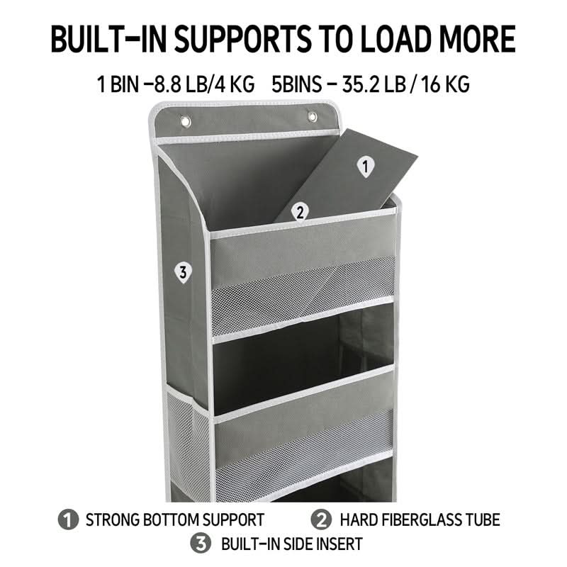 🎁 Uitverkoop 50% UIT🔥Hangende organizer met 5 niveaus en grote capaciteit