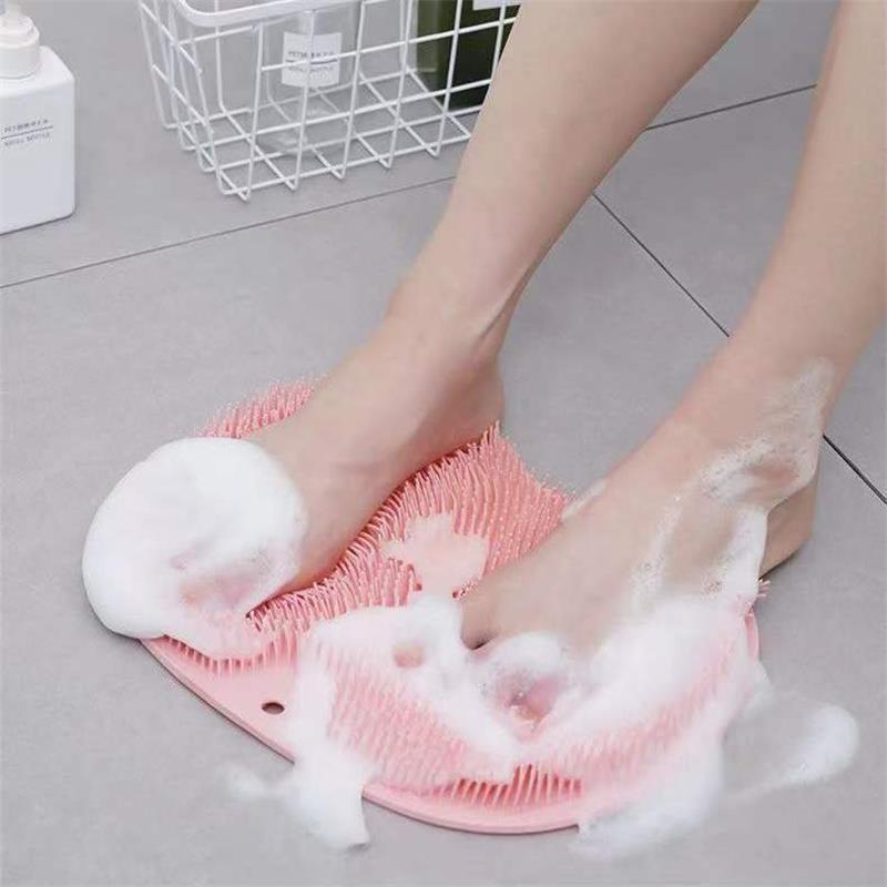 🚿🦶 Koop 2, krijg 1 gratis! Nooit meer een onbereikbare rug of ruwe voeten! Deze douche scrubber met massagepad reinigt je rug én voeten diep – antislip, ergonomisch en klaar voor elke douche. 50% KORTING!