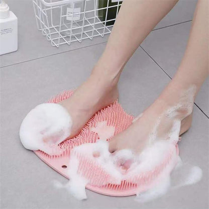 🚿🦶 Koop 2, krijg 1 gratis! Nooit meer een onbereikbare rug of ruwe voeten! Deze douche scrubber met massagepad reinigt je rug én voeten diep – antislip, ergonomisch en klaar voor elke douche. 50% KORTING!
