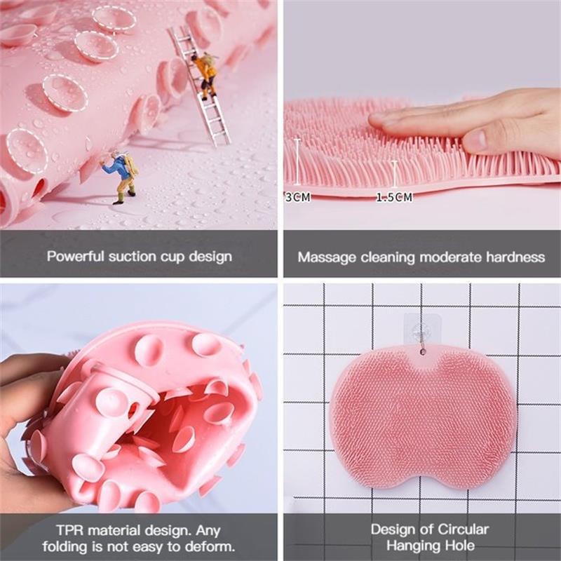🚿🦶 Koop 2, krijg 1 gratis! Nooit meer een onbereikbare rug of ruwe voeten! Deze douche scrubber met massagepad reinigt je rug én voeten diep – antislip, ergonomisch en klaar voor elke douche. 50% KORTING!